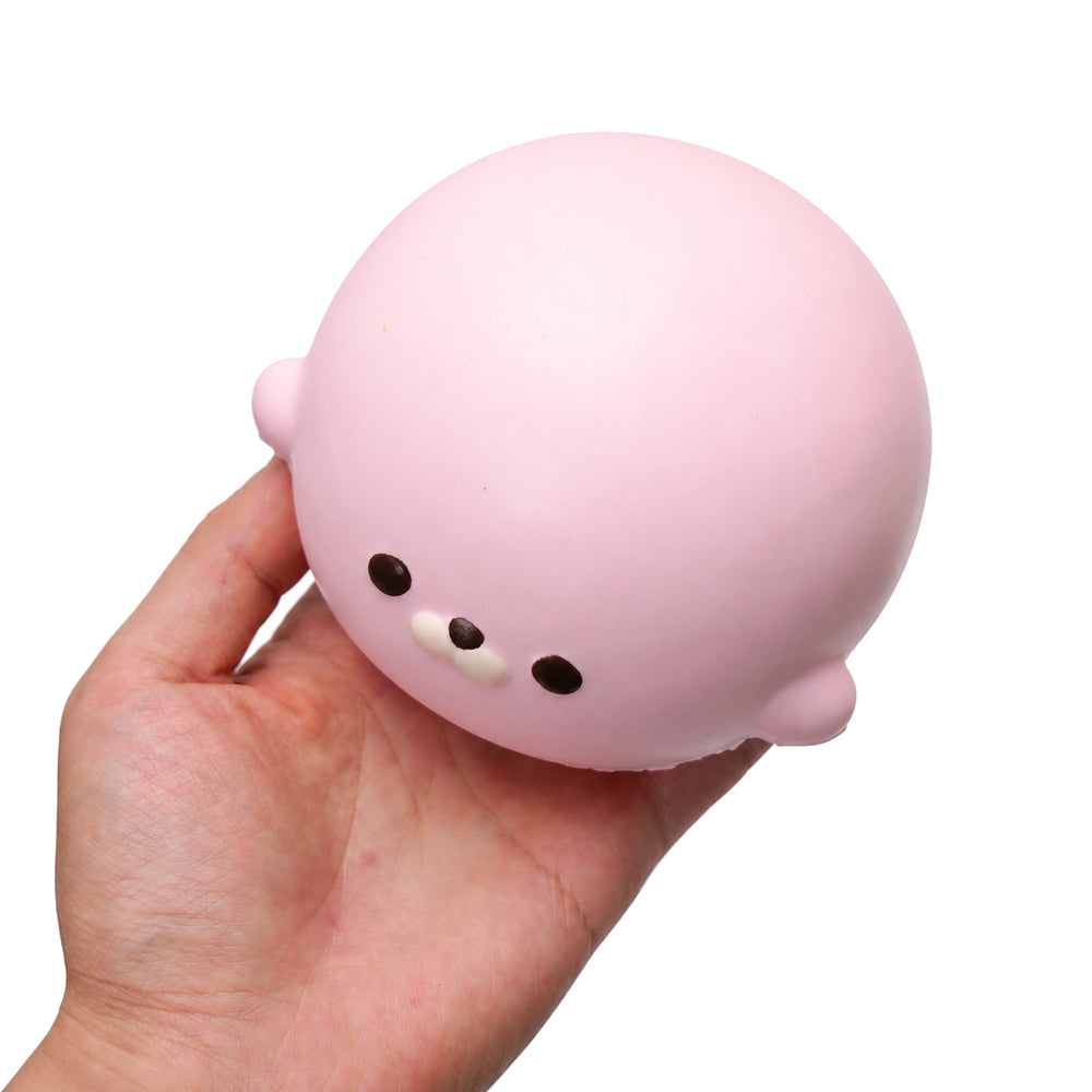 Blossom Pink Chubby Seal Slowrising Squishy Toy