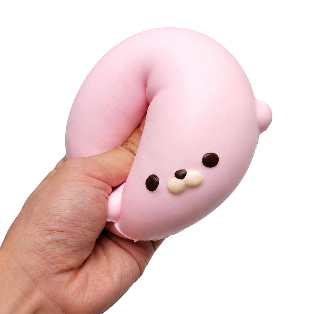 Blossom Pink Chubby Seal Slowrising Squishy Toy