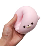 Blossom Pink Chubby Seal Slowrising Squishy Toy