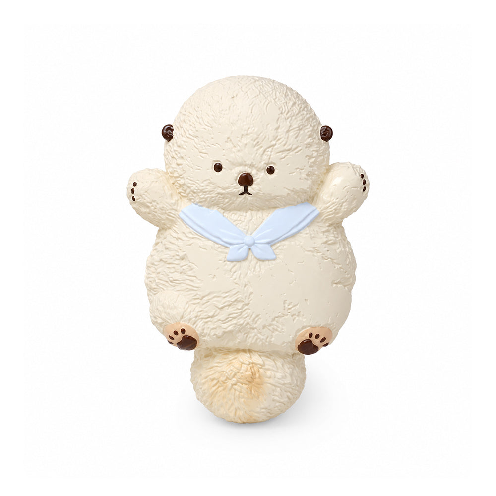 Taba Adorable Sea Otter, Cute Creamy Squeezable Figurine